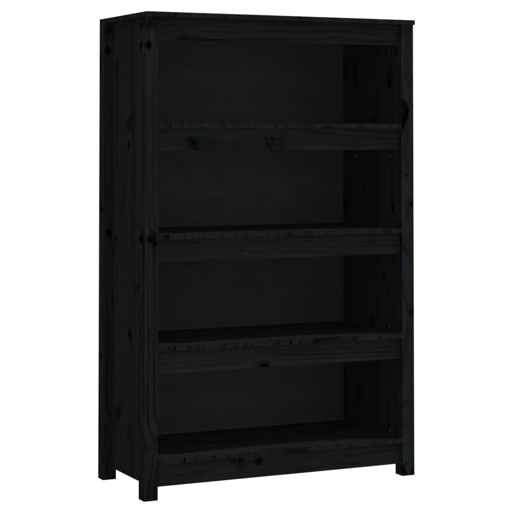 Bücherregal Grau 80x35x68 cm Massivholz Kiefer