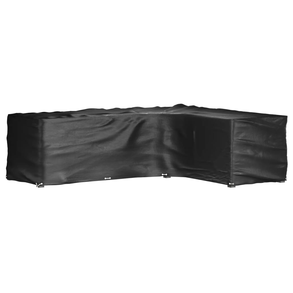 Gartenmöbel-Abdeckungen 2 Stk. L-Form 12 Ösen 250x250x90 cm