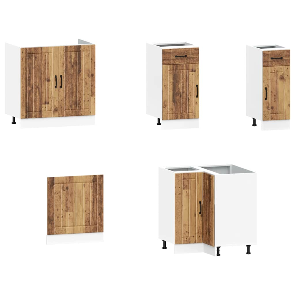 11-tlg. Küchenschrank-Set Lucca Weiß Holzwerkstoff