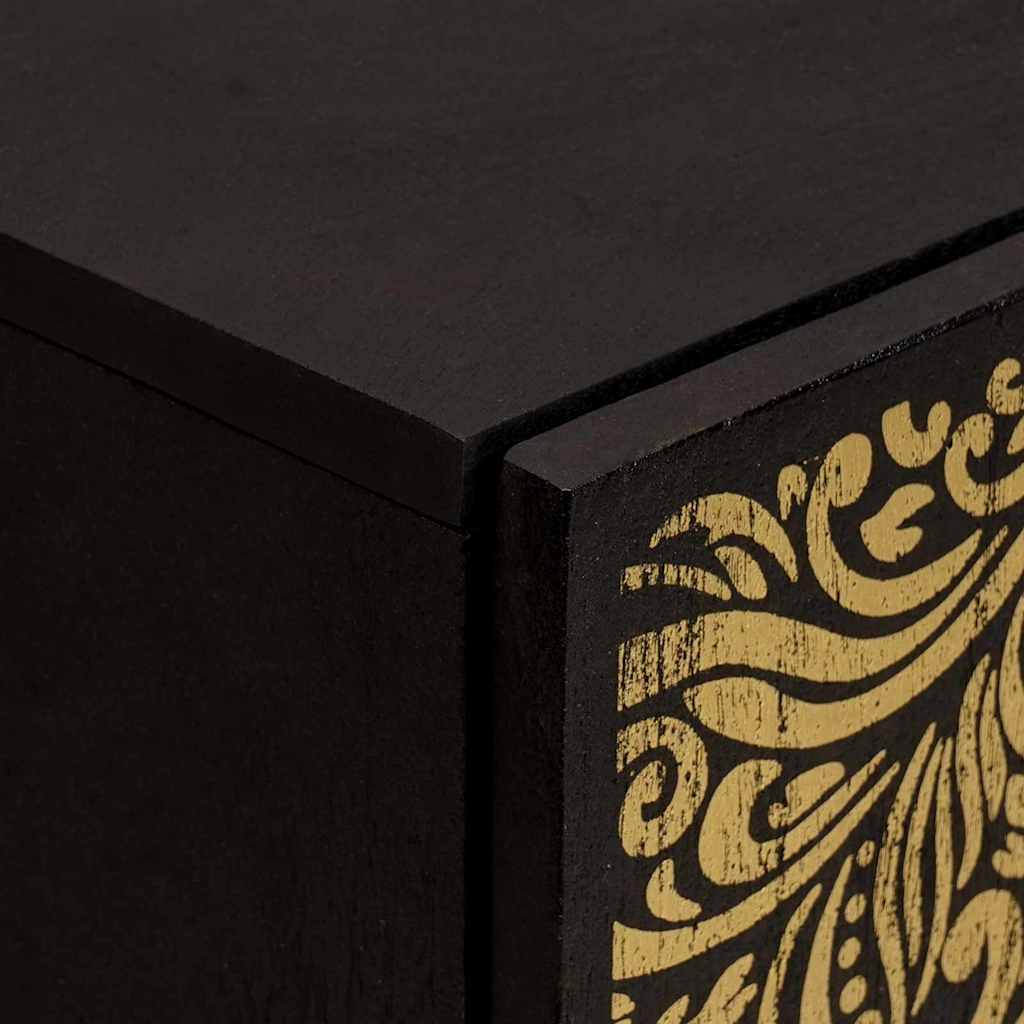 Sideboard mit Regal Braun 40 x 33 x 75 cm Massivholz Mango