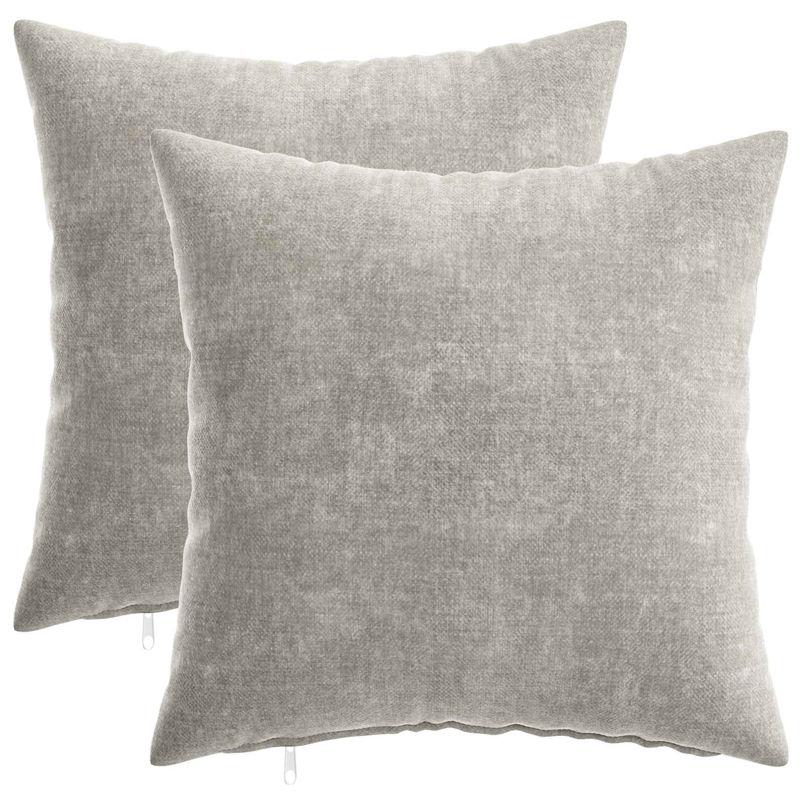 Kissenbezug 6 Stk. HEERLEN Dunkelgrau 30 x 30 cm Chenille-Stoff