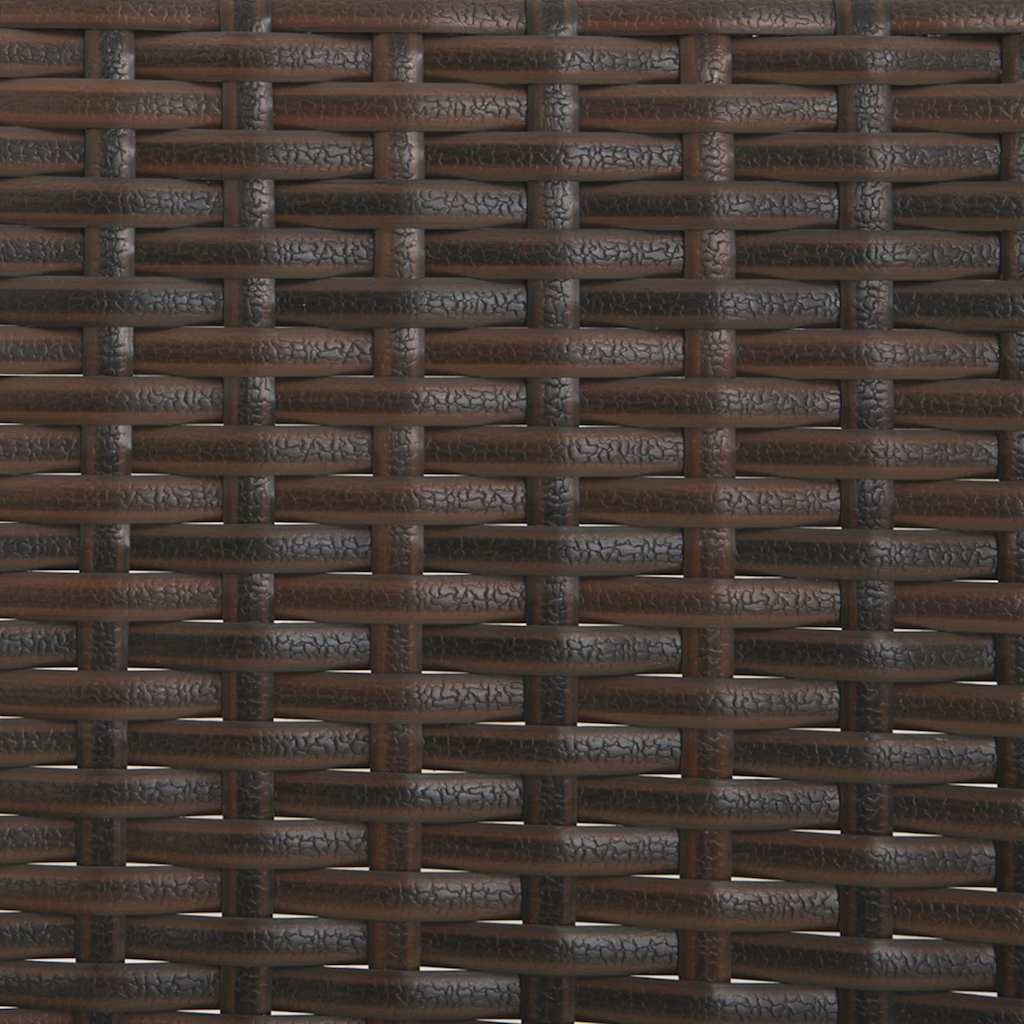 Gartenbank 3-Sitzer mit Kissen Schwarz Poly Rattan