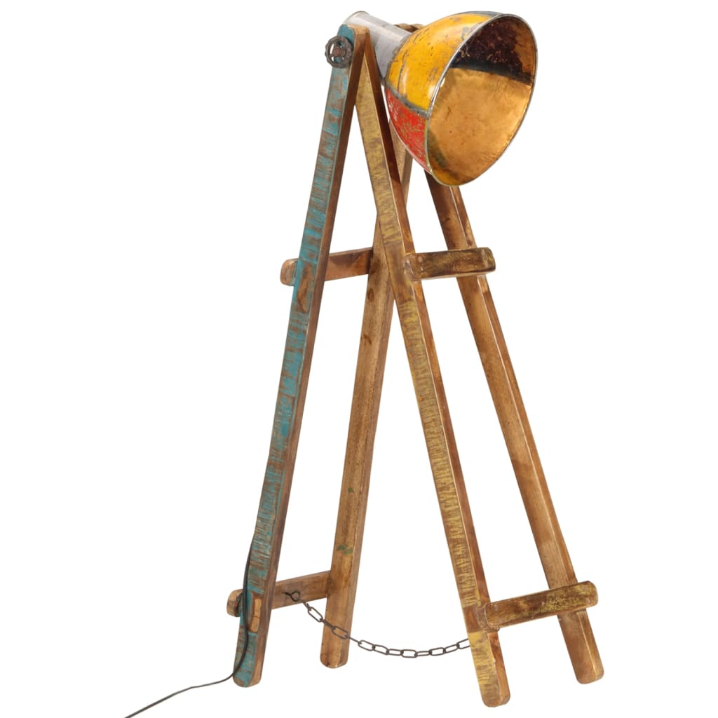 Stehlampe Silbern E27 Mango Massivholz