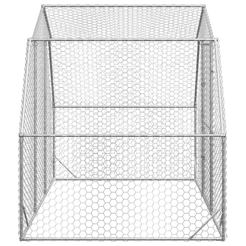 Hühnerstall 2,5x4x2,25 m Verzinkter Stahl