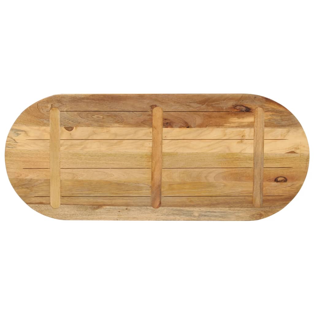 Tischplatte 110x40x2,5 cm Oval Massivholz Mango