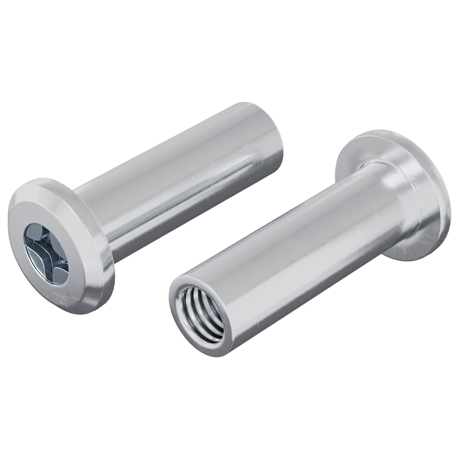 Sicherungsmutter 2 pcs Silber M6 x 15 mm Stahl
