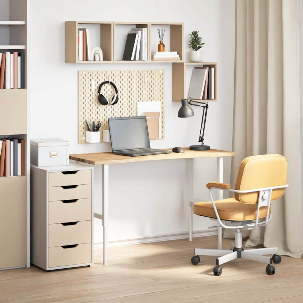 Schreibtischplatte Unbehandelt 80x50x2,5 cm Massivholz Eiche