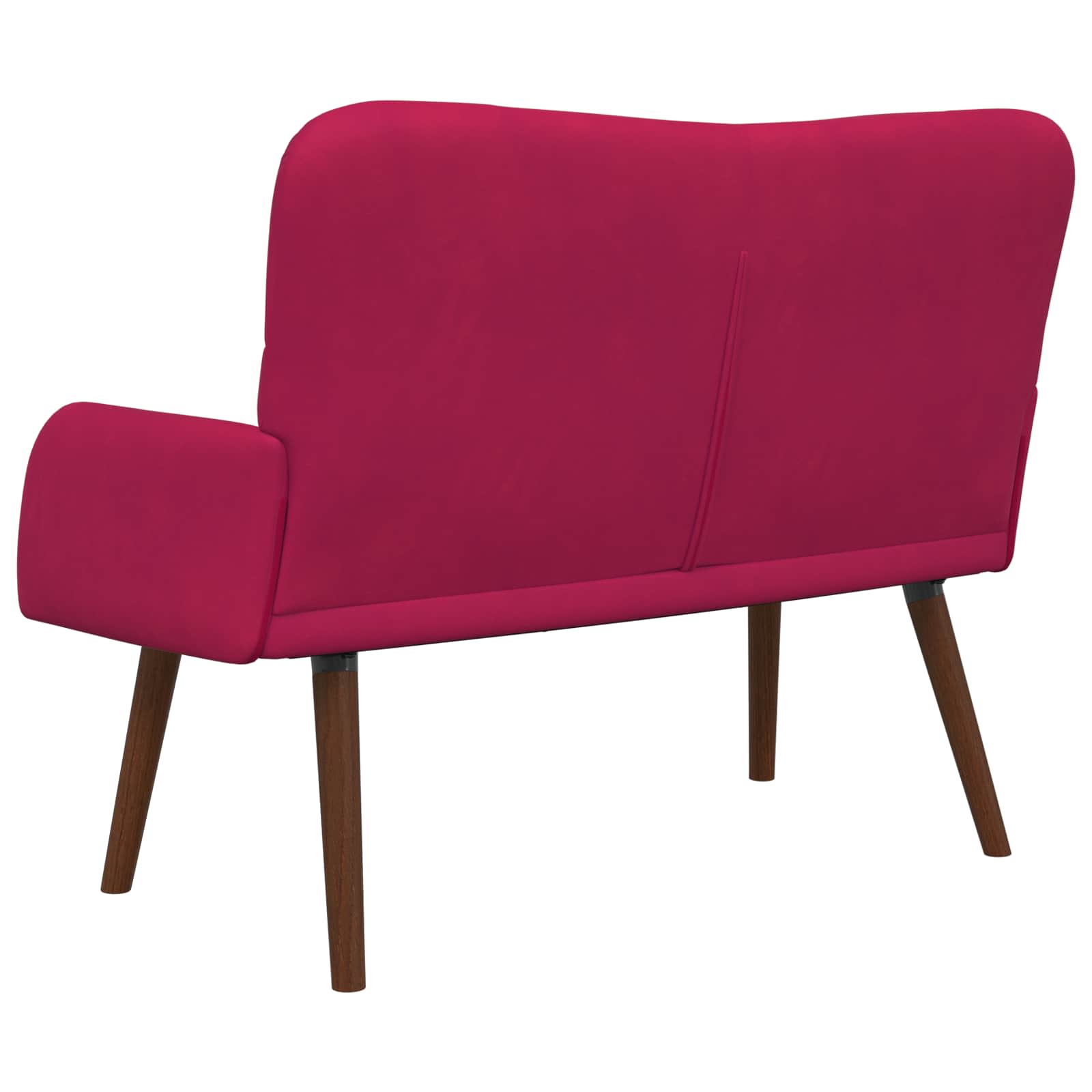 2-Sitzer Sofa Hellgrau 115 x 61 x 87 cm Samt (V)