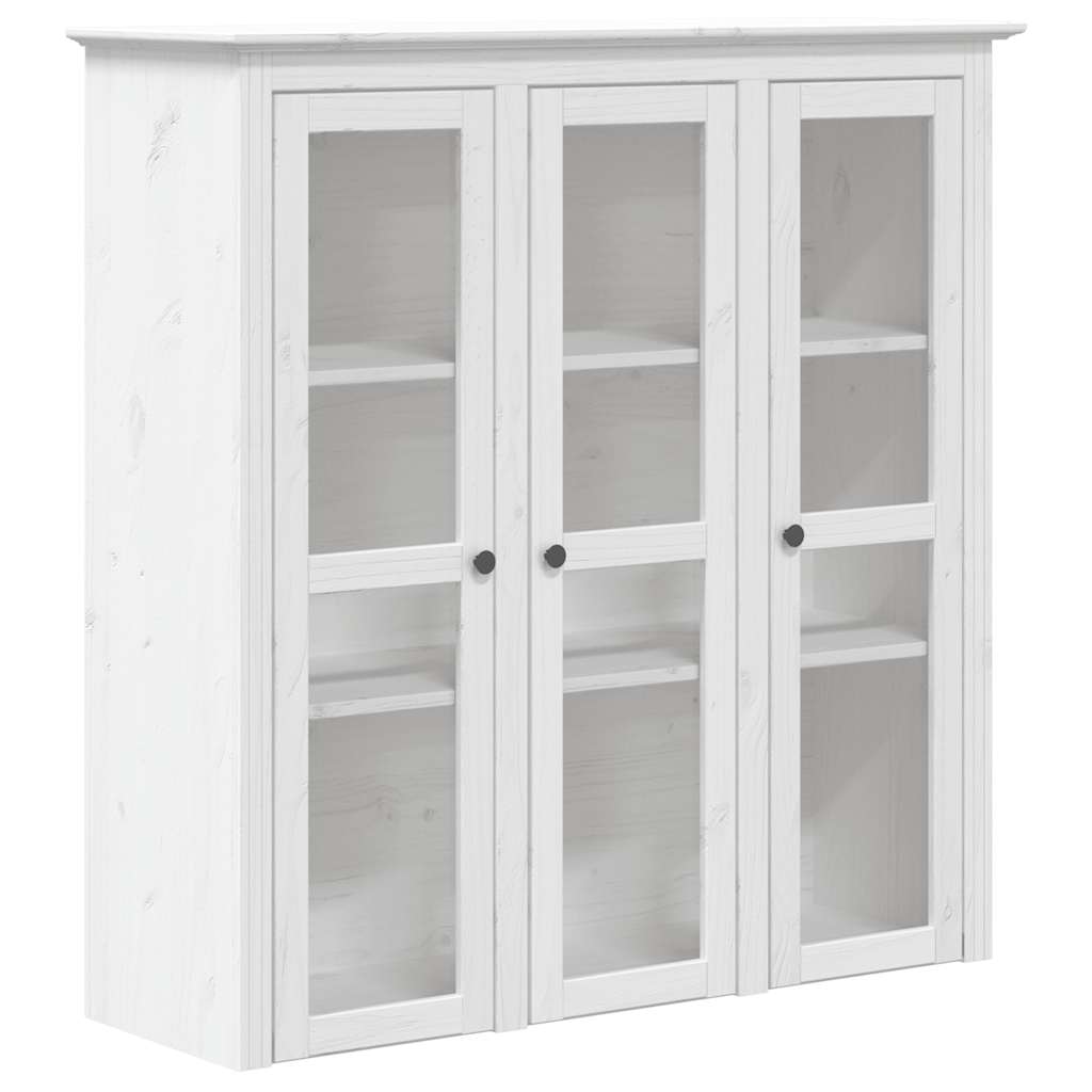 Highboard BODO Grau 115,5x43x200,5 cm Massivholz Kiefer