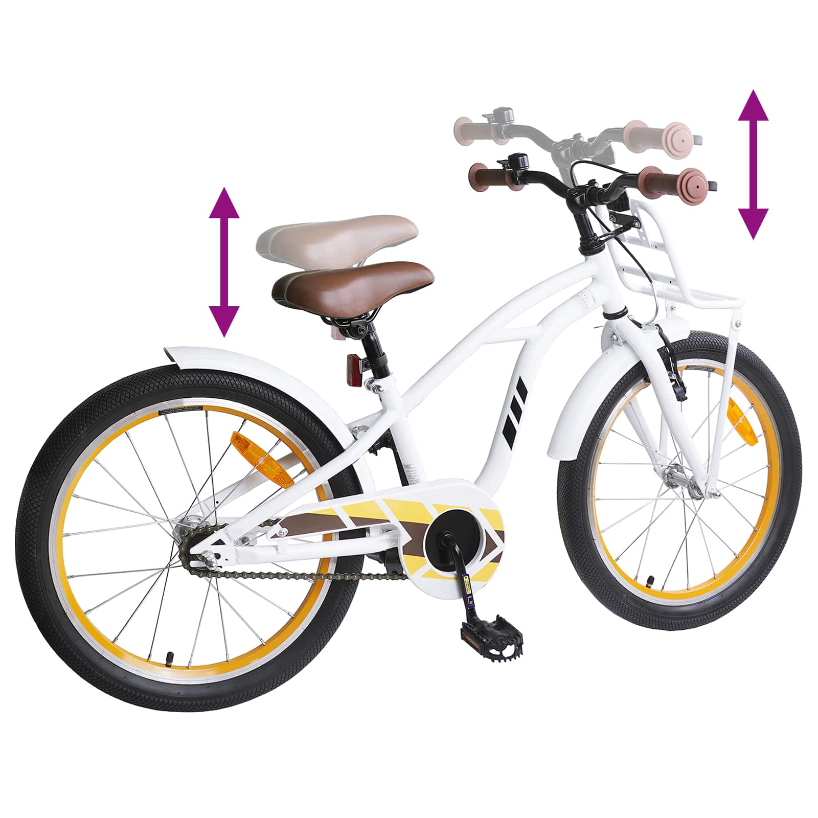 Kinderfahrrad 16 Zoll für 4-6 Jahre alt Schwarz