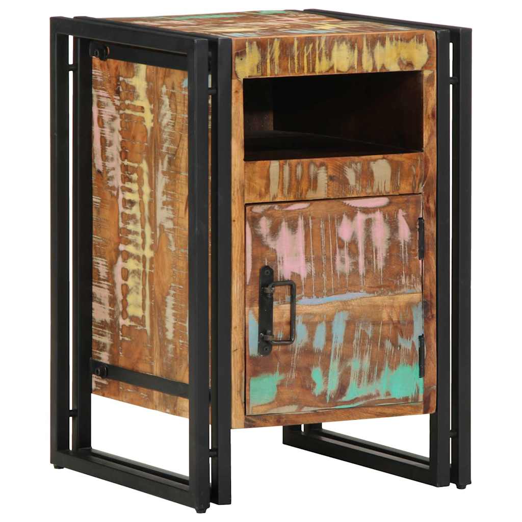 Nachttisch 40x40x59 cm Altholz Massivholz