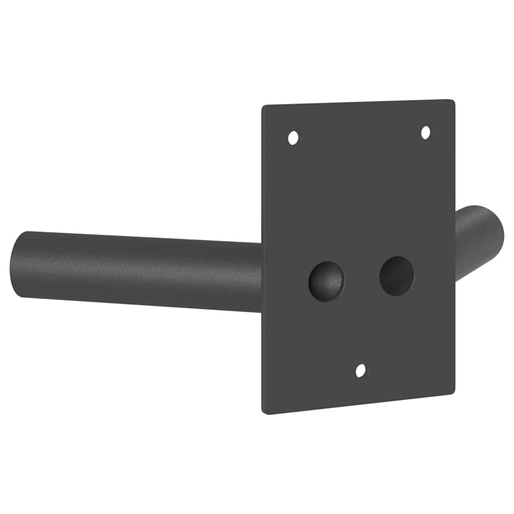 Fahnen Pole Holde Schwarz 10,5 x 7,5 x 0,25 cm Stahl