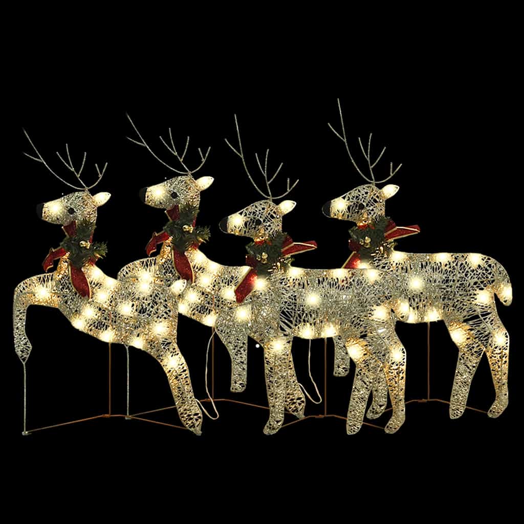 LED-Rentiere 2 Stk. Gold 40 LEDs