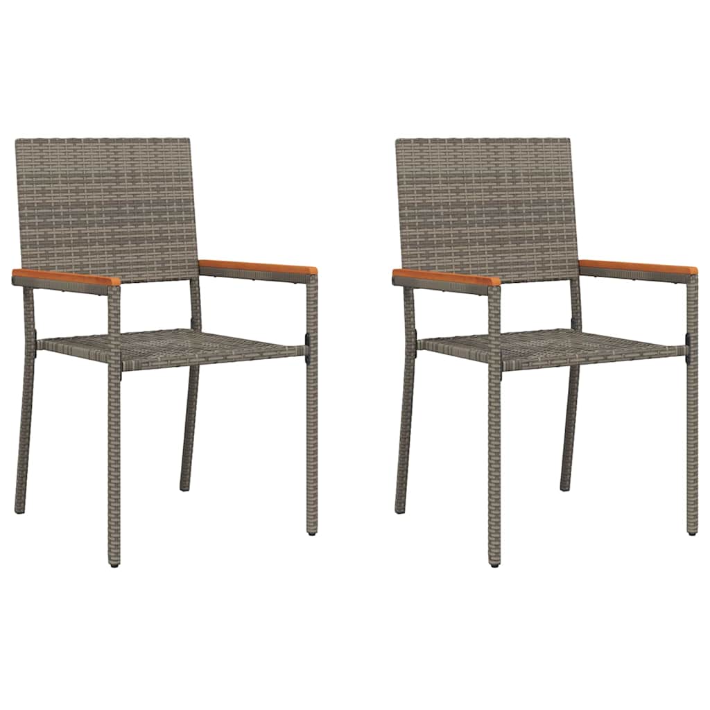 Garten Stapelstühle 4 pcs Braun und Schwarz 54 x 56 x 90 cm