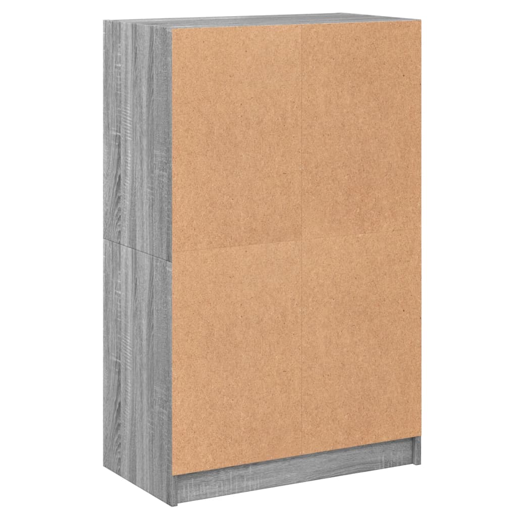 Bücherregal mit Türen Weiß 136x37x109 cm Holzwerkstoff