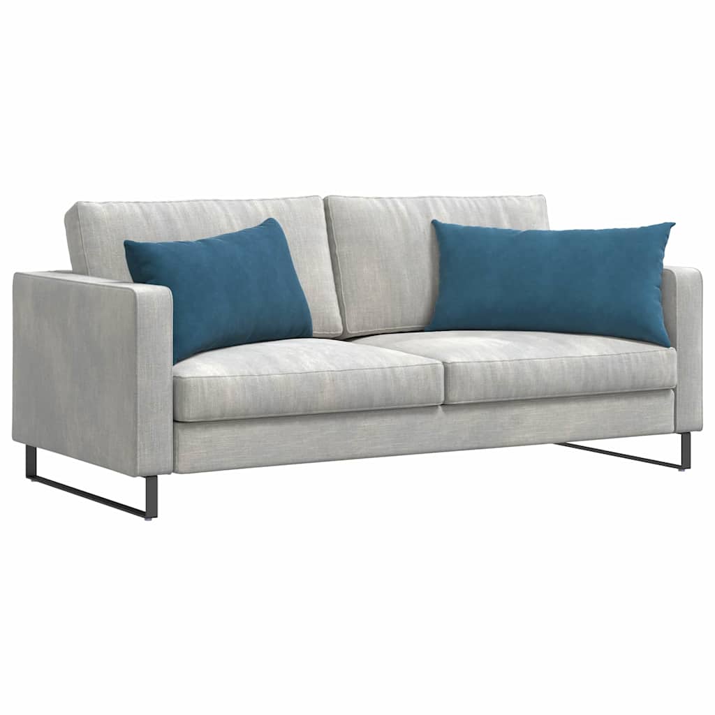 Sofakissen 2 Stück Blau 50 x 30 cm Cordstoff
