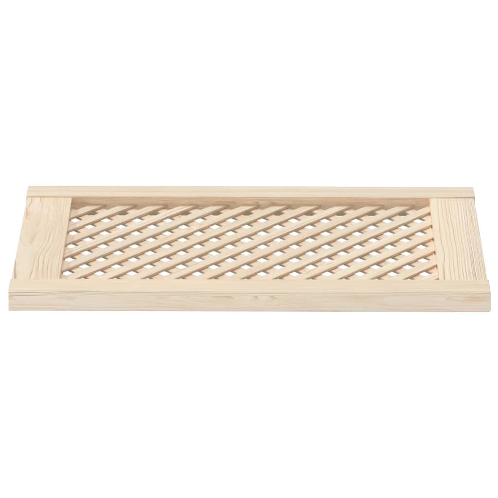 Schranktüren 2 Stk. Gitter-Design 39,5x39,5cm Massivholz Kiefer