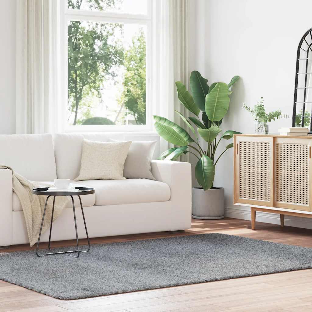 Teppich Shaggy Hochflor NAVARRA Beige 60x100 cm Polyester