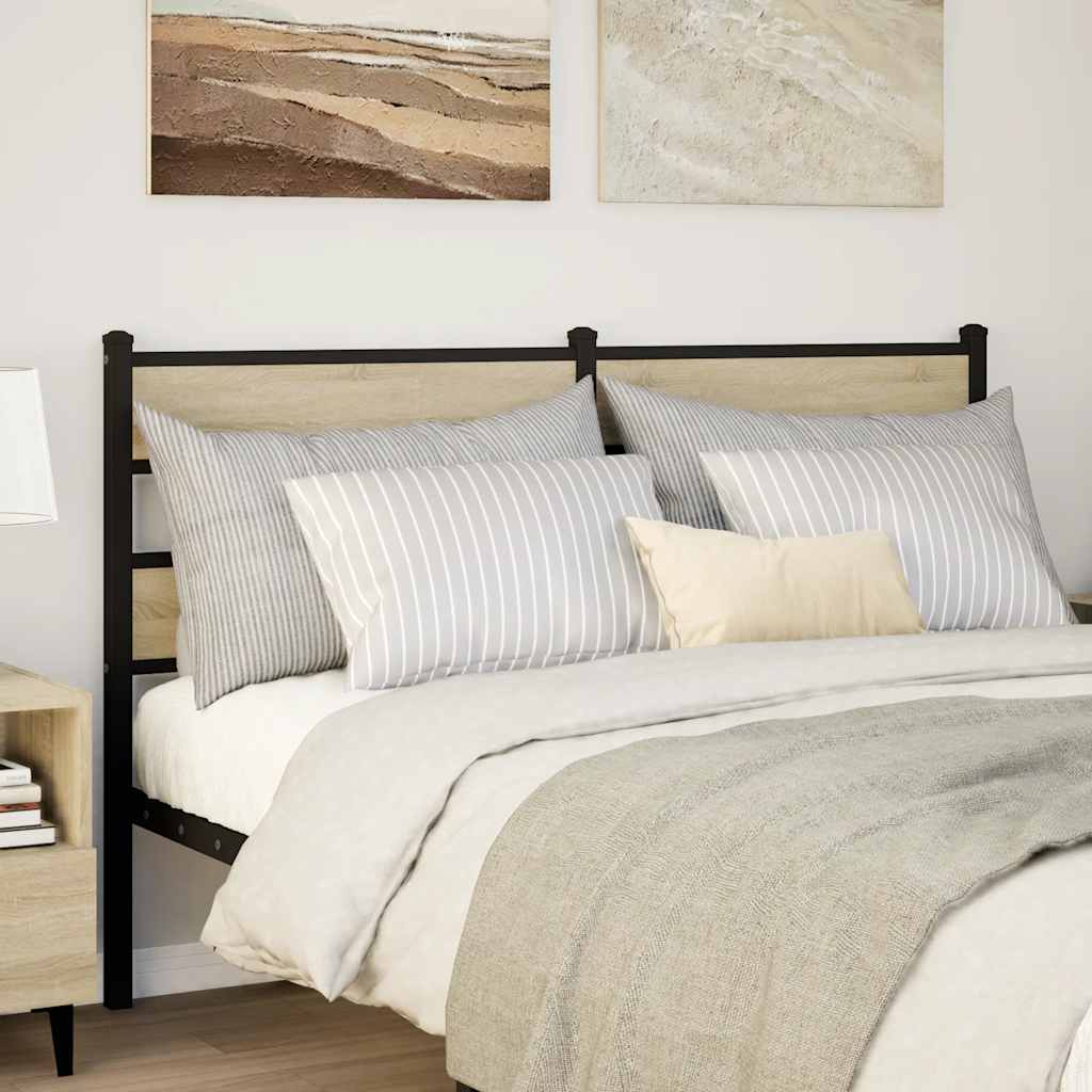 Ersatz-Kopfteil Räuchereiche 100 cm Eisen und Holzwerkstoff