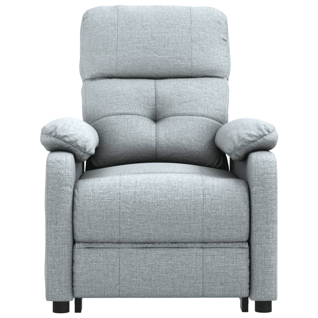 Massagesessel Elektrisch Dunkelgrau Stoff