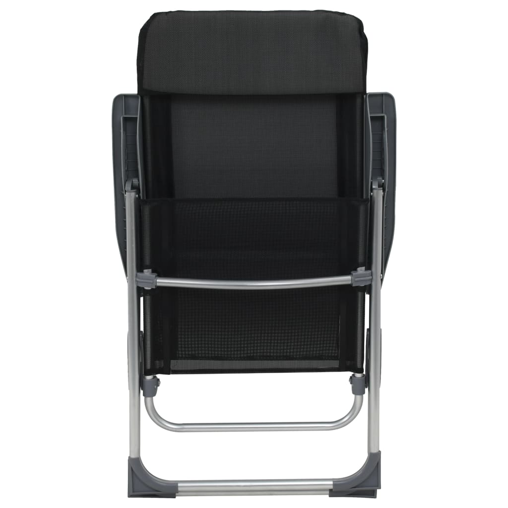 Klappbare Campingstühle 2 Stk. Grau Aluminium