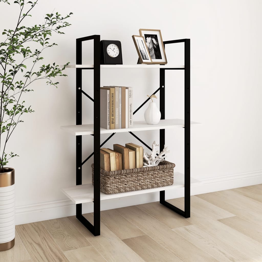 Bücherregal Weiß 80x30x105 cm Holzwerkstoff