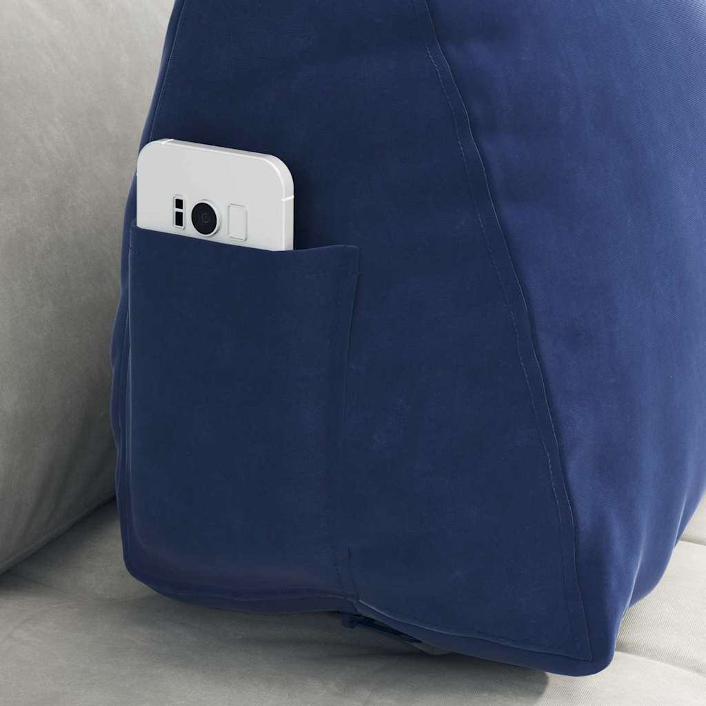 Rückenkissen Blau 45 x 20 x 35 cm Cordstoff