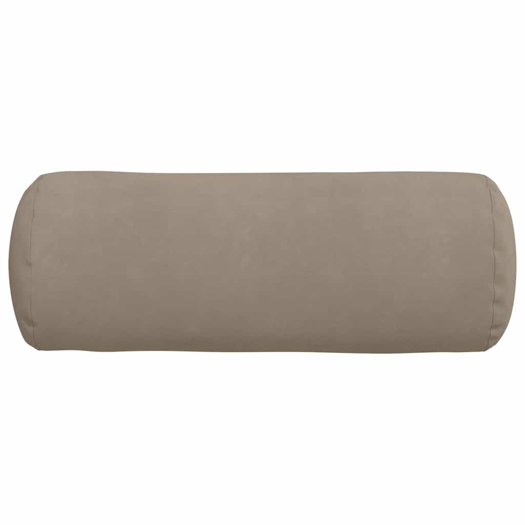 Bolsterkissen 2 Stück Taupe Ø 15 x 40 cm Mikrofaserstoff