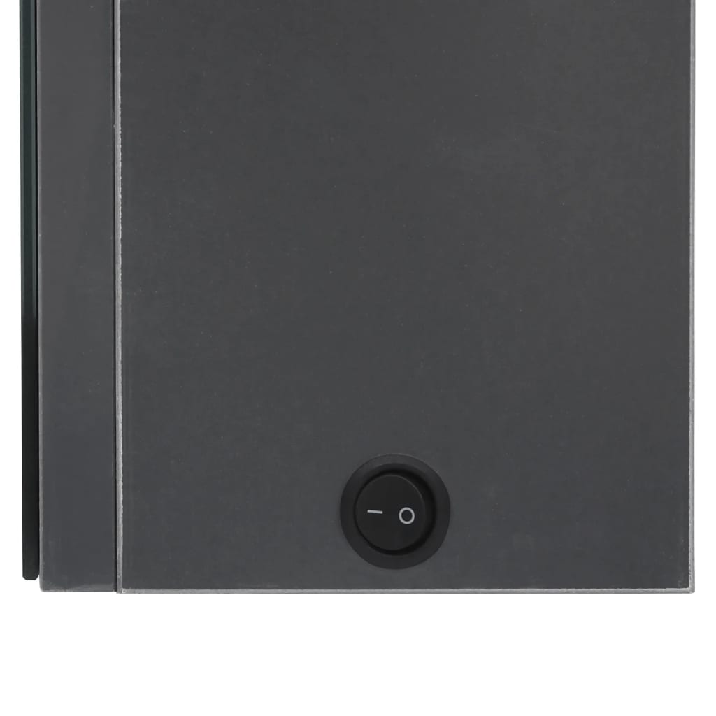 LED-Bad-Spiegelschrank Betongrau 50x14x60 cm