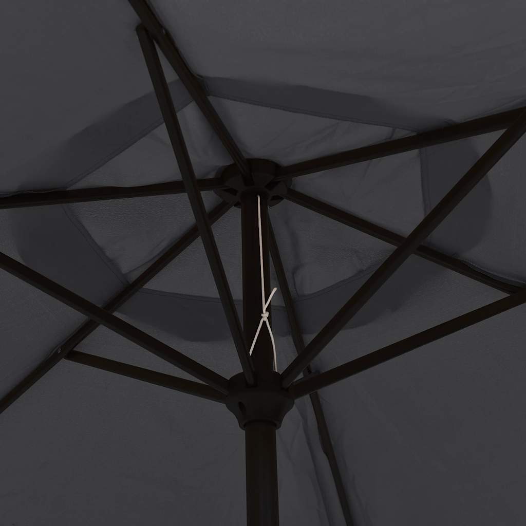 Sonnenschirm mit LED-Beleuchtung Stahl-Mast 300 cm Bordeauxrot