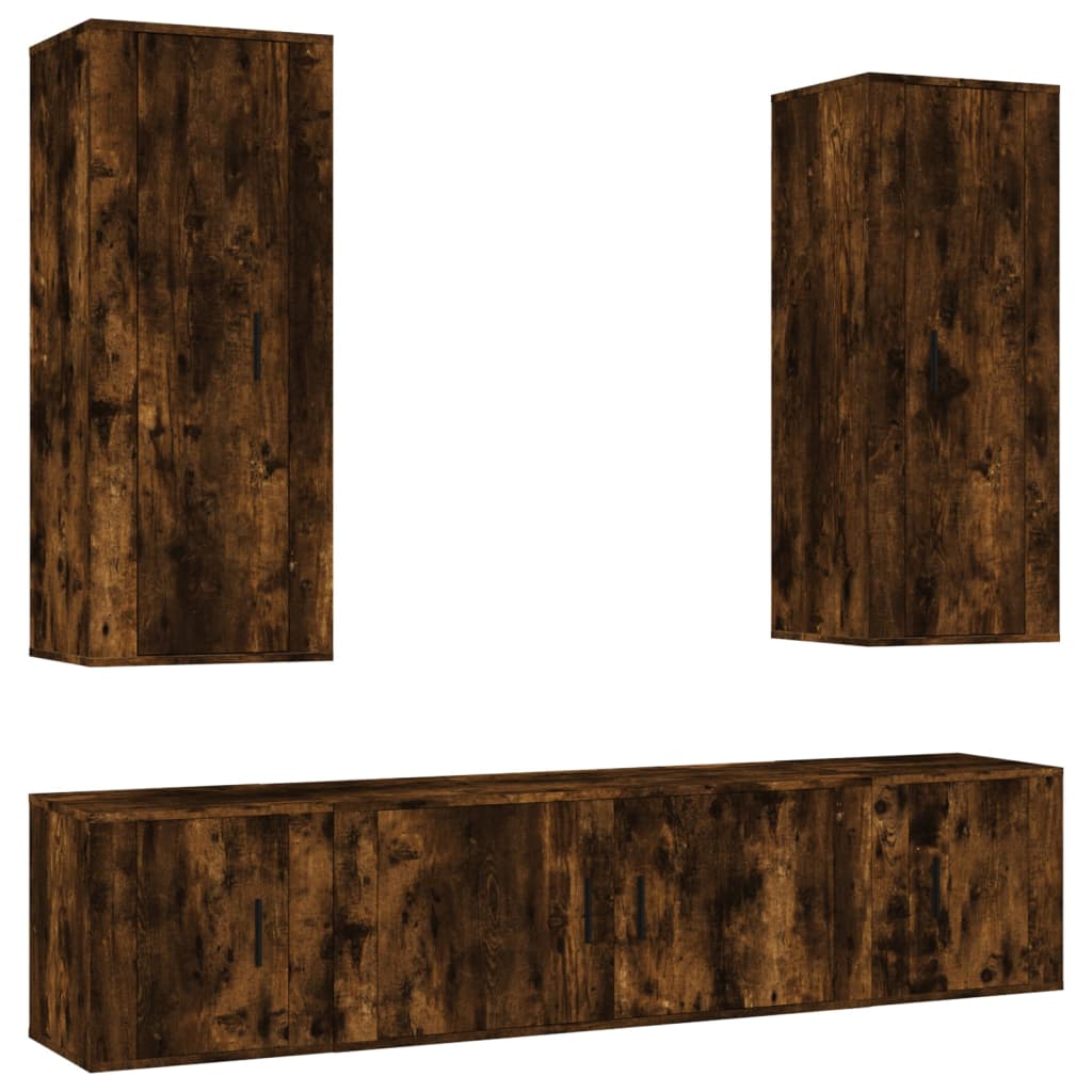 5-tlg. TV-Schrank-Set Weiß Holzwerkstoff