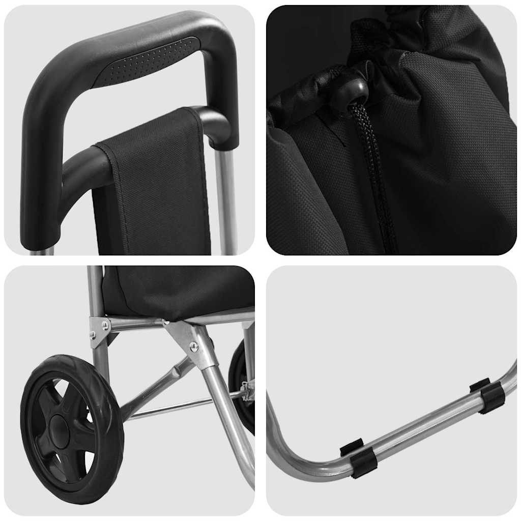 Einkaufswagen Grau 35 x 28 x 92 cm Oxford-stoff