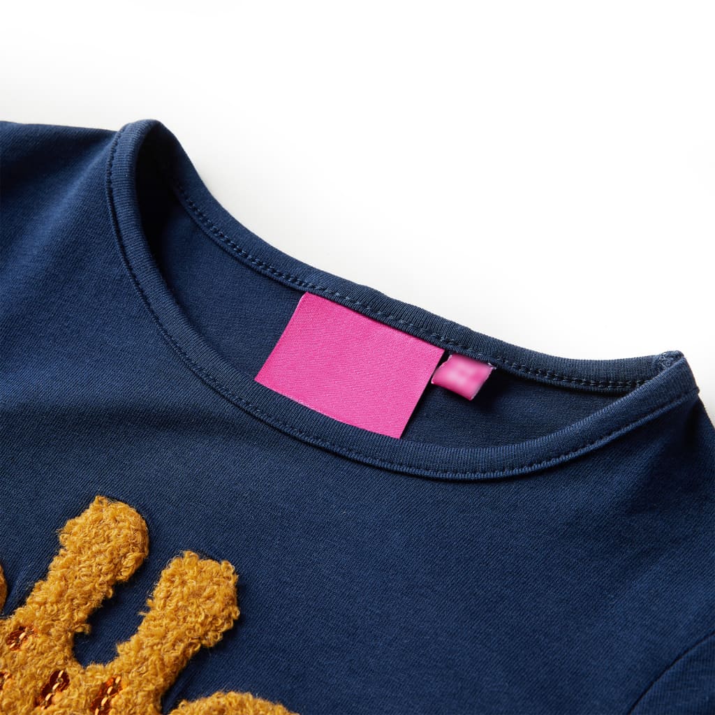 Kinder-Langarmshirt Dunkles Ocker 116