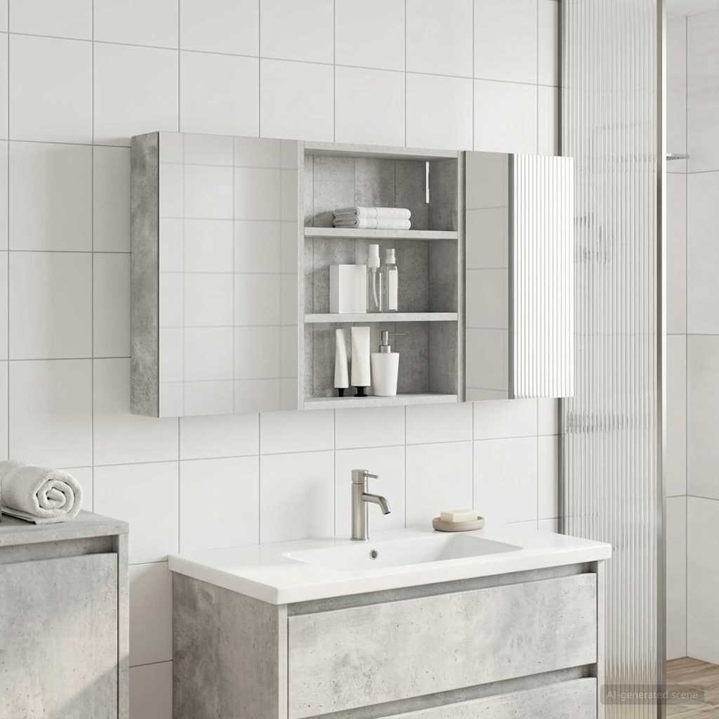 Badezimmerschrank-Set 3 pcs 80 x 10,5 x 50 cm Holzwerkstoff
