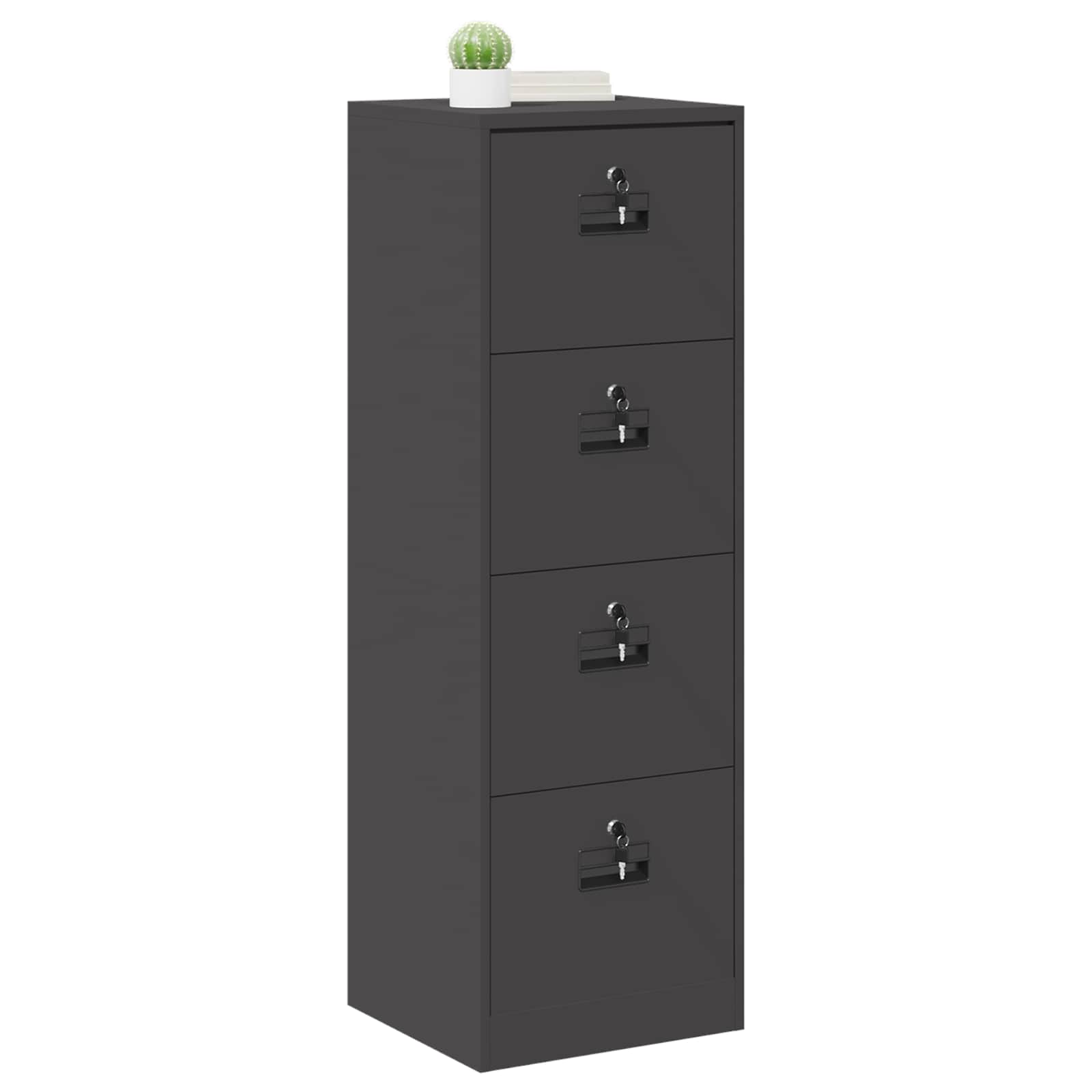Aktenschrank 2 pcs Schwarz 44 x 50 x 139 cm Kaltgewalzter Stahl
