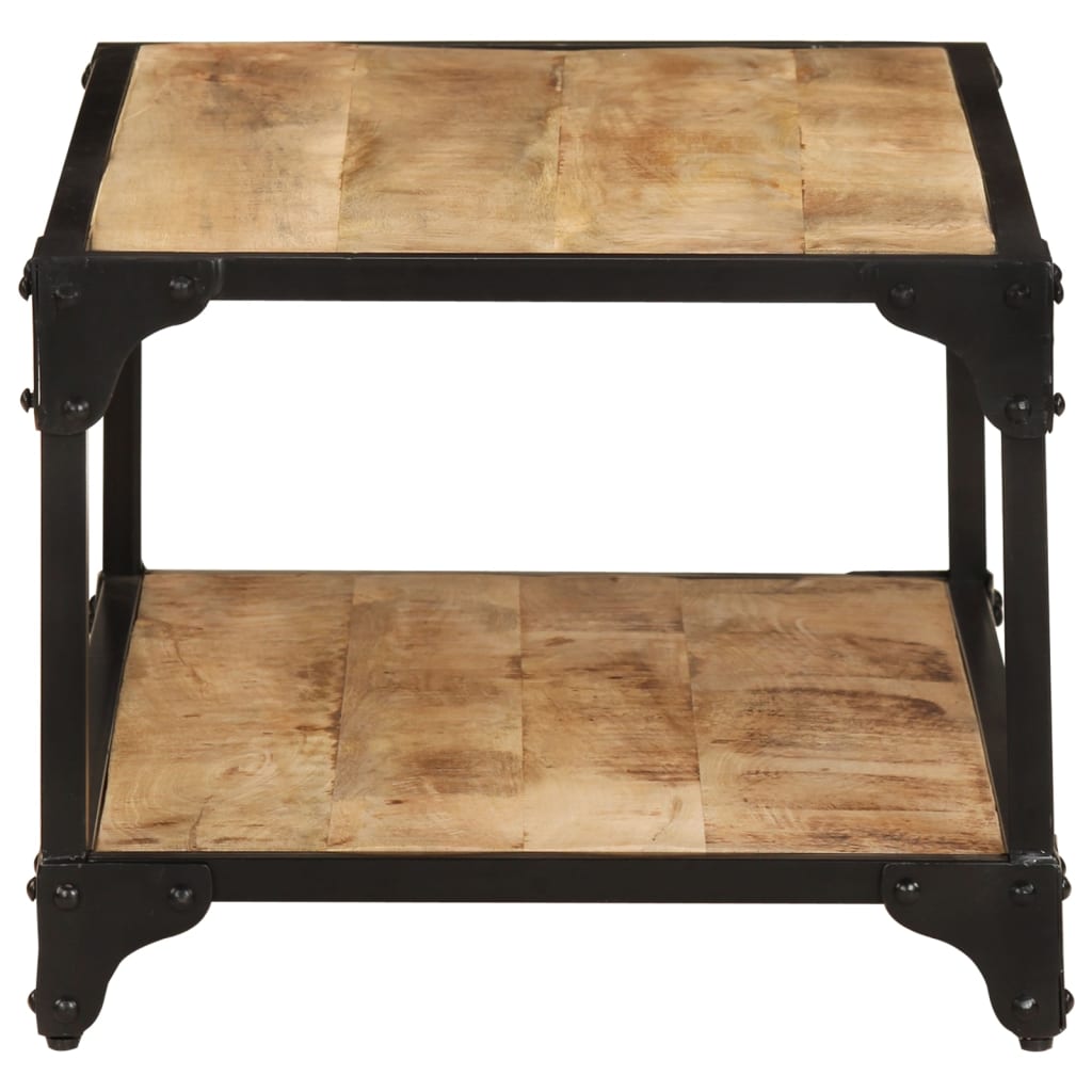 Couchtisch 40x40x36 cm Raues Mango-Massivholz