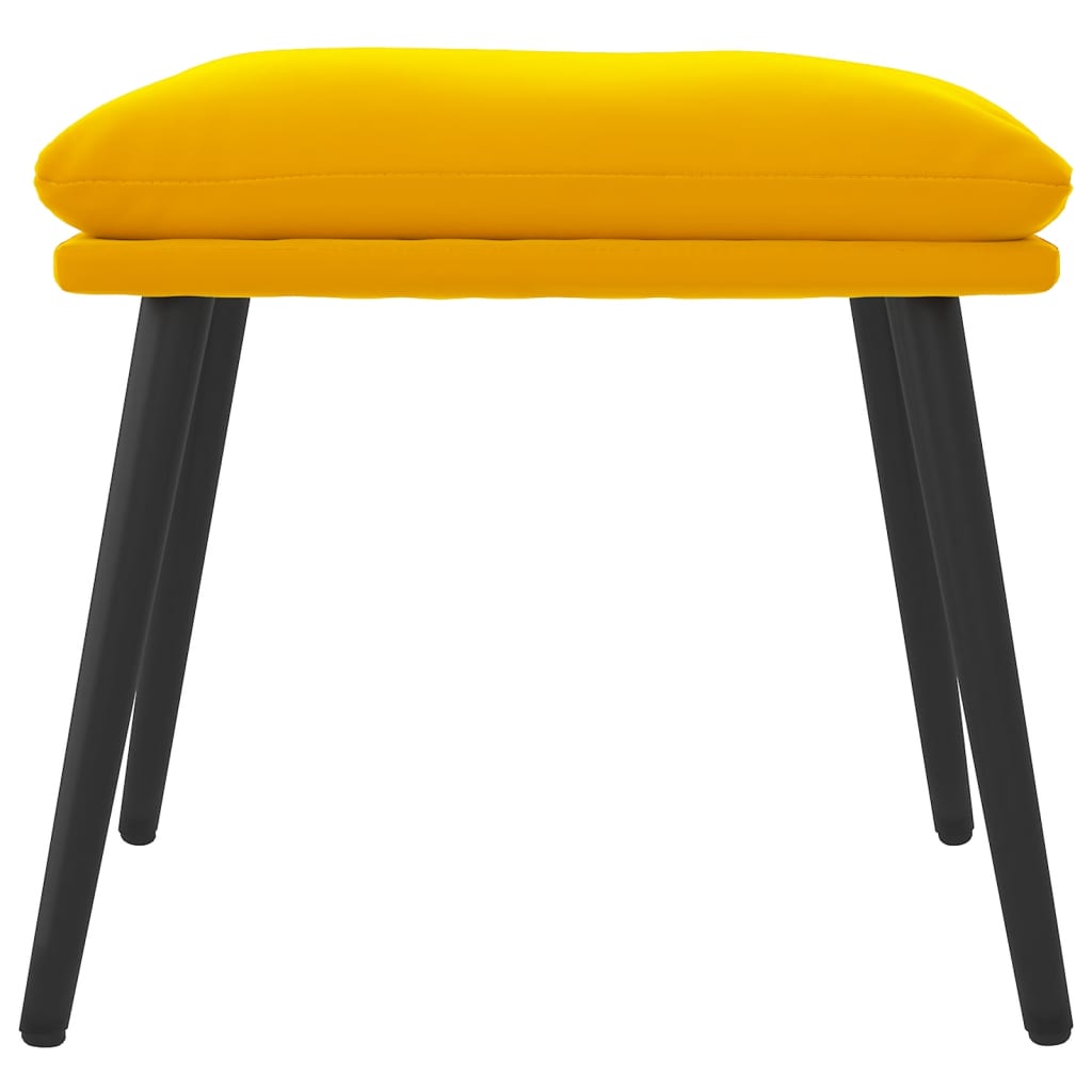 Fußhocker Hellgrau 45x29,5x35 cm Samt