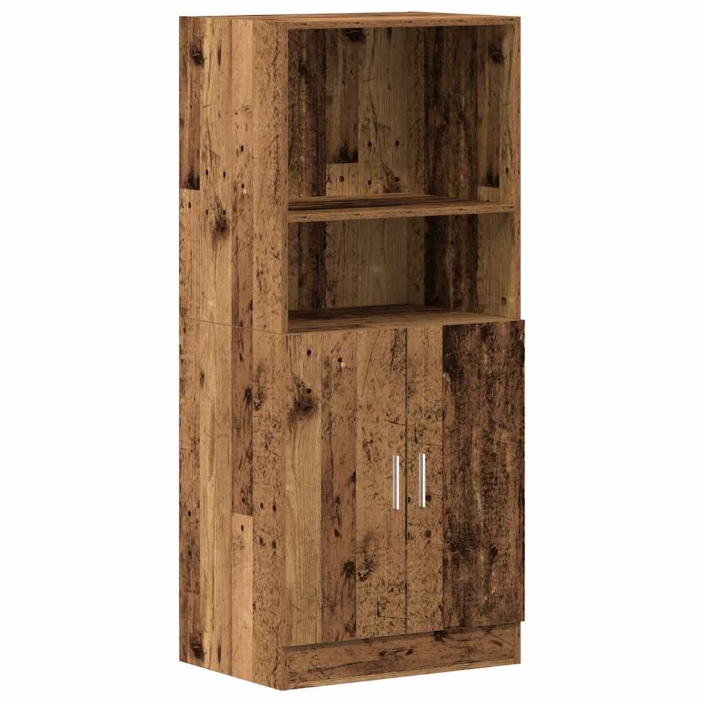 3-tlg. Küchenschrank-Set Weiß Holzwerkstoff
