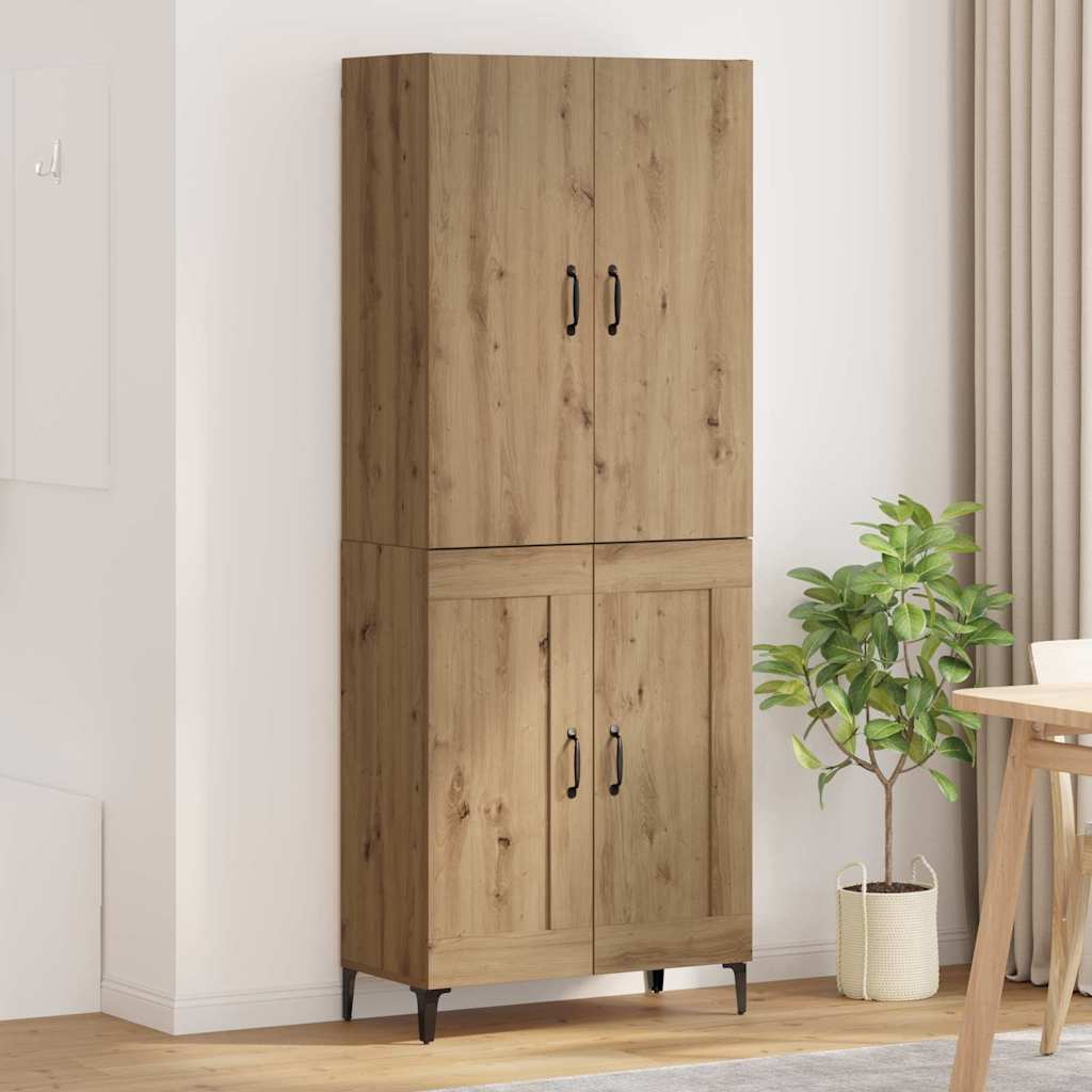 Highboard Altholz 69,5 x 34 x 180 cm Holzwerkstoff