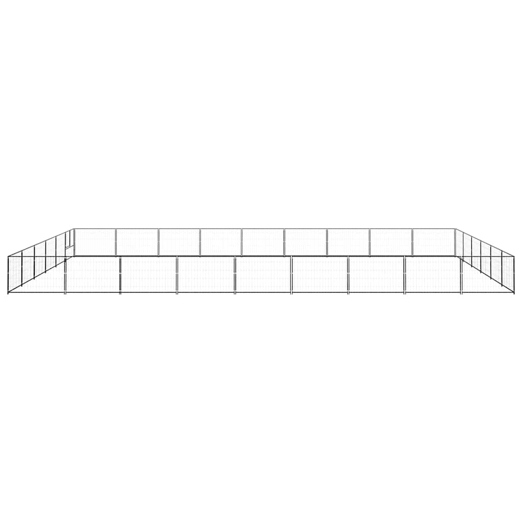 Hundezwinger Schwarz 4 m² Stahl