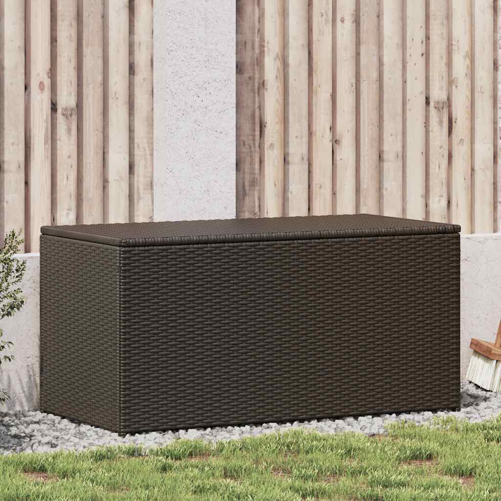 Gartentruhe Schwarz 283L Poly Rattan