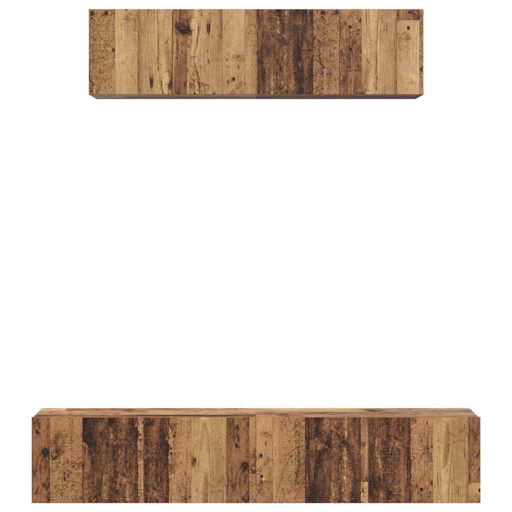 4-tlg. TV-Schrank-Set Weiß Holzwerkstoff