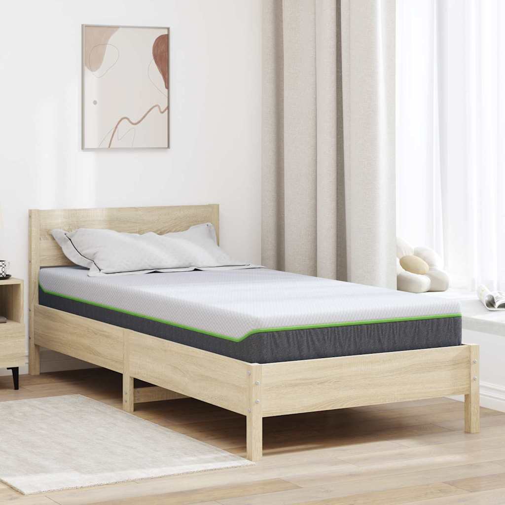 Matratze Weiß und Grau 80 x 160 cm Jacquard-Stoff
