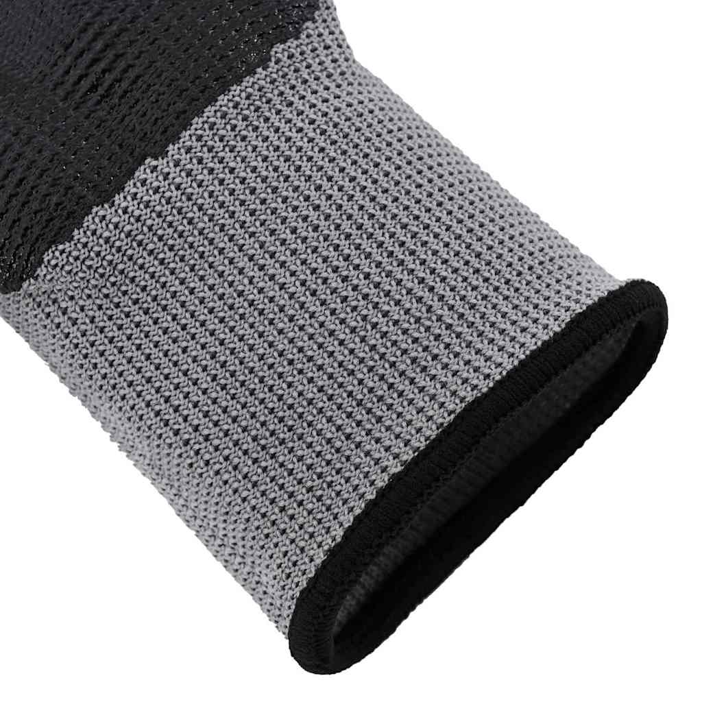 Arbeitshandschuhe 12 pcs Grau und Schwarz 7 / S Polyester