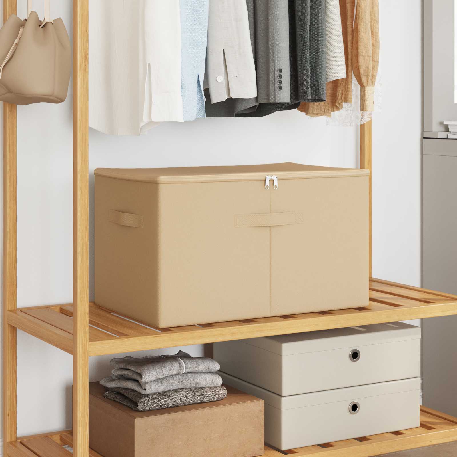 Aufbewahrungsbox Stoff 50x30x25 cm Anthrazit