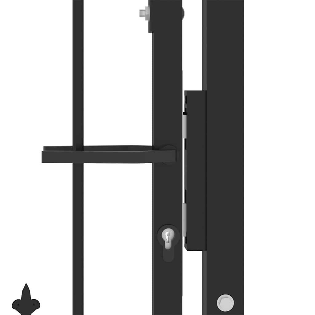 Zauntor EMMEN mit Spikes Stahl 104 x 97 cm Grün