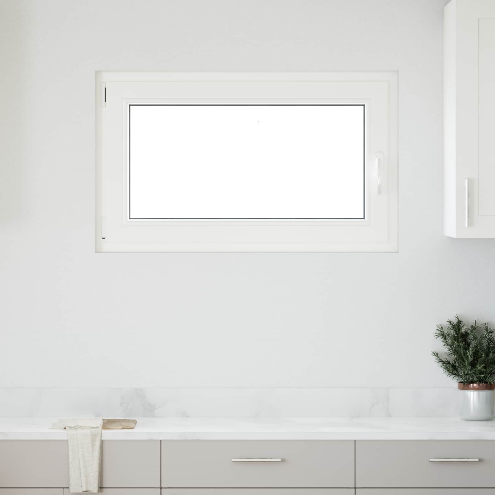 Kellerfenster RISOR 50 x 50 cm PVC und Glas Weiß