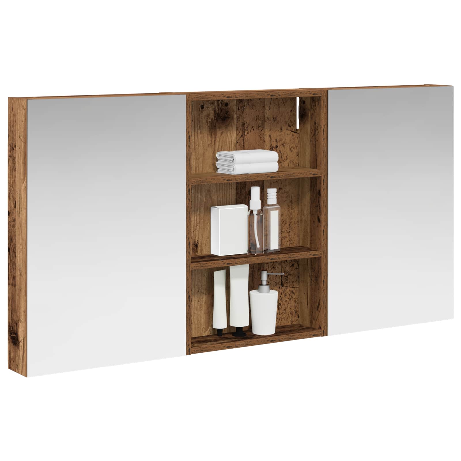Badezimmerschrank-Set 3 pcs 80 x 10,5 x 50 cm Holzwerkstoff
