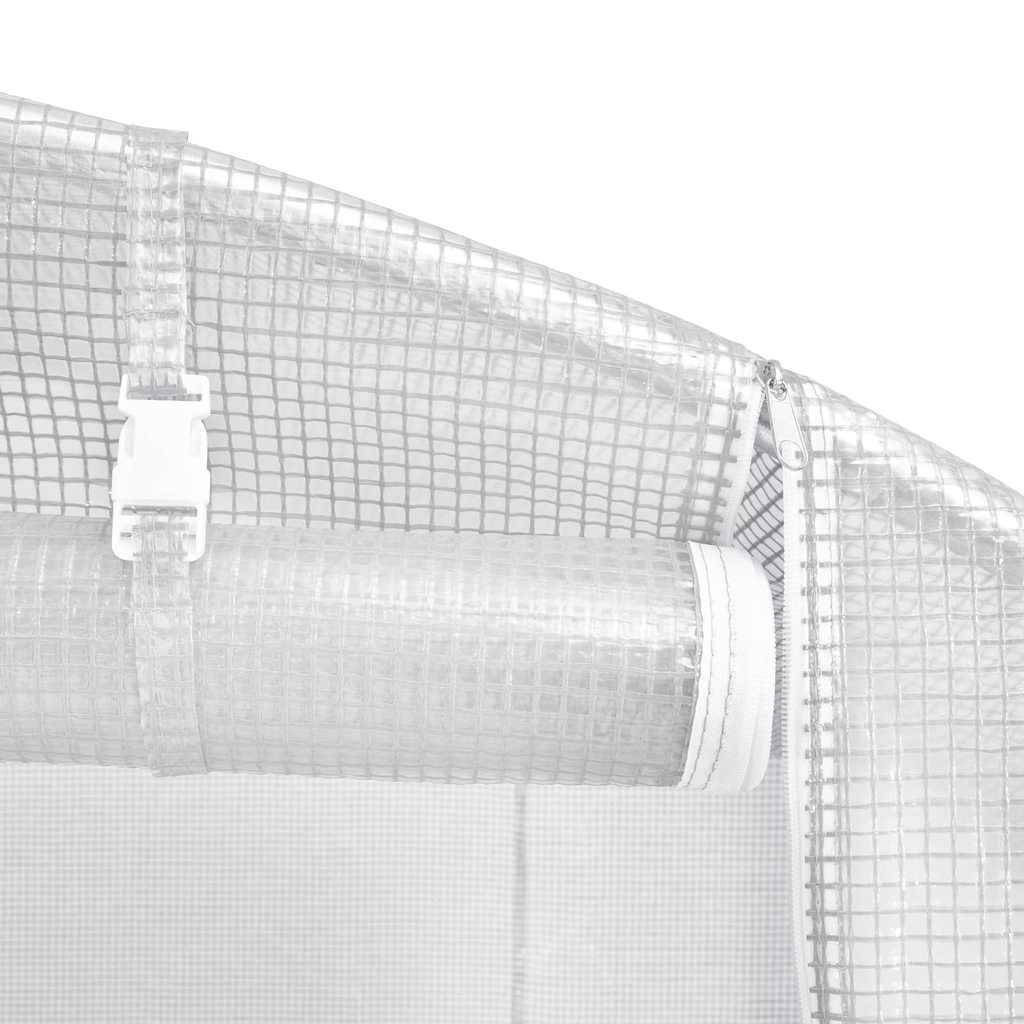 Gewächshaus mit Stahlrahmen Grün 48 m² 16x3x2 m