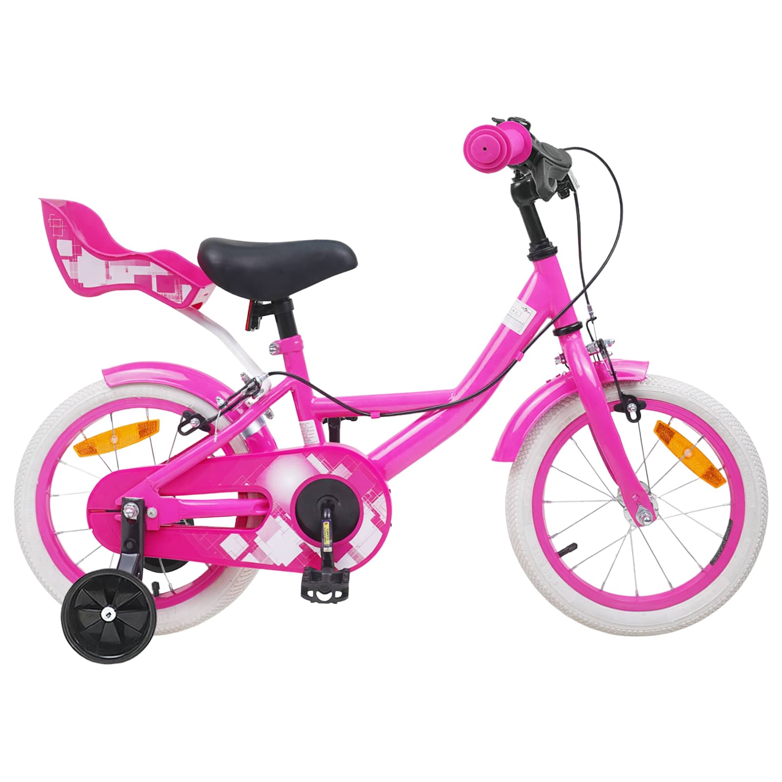 Kinderfahrrad 12 Zoll für 2-4 Jahre alt Hellrosa
